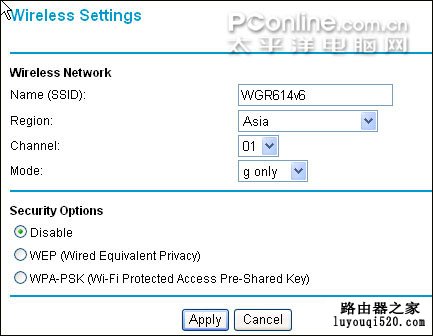 选择‘Wireless Settings’