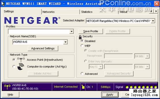 手工输入SSID:WGR614v6