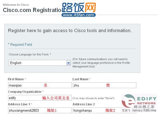 【图文教程】一步一步教您注册思科CCO教程_45fan.com"