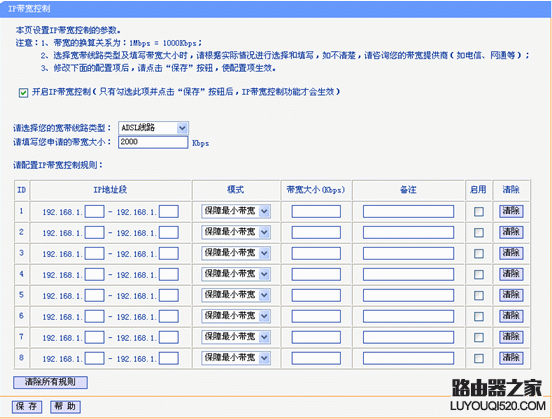 路由器如何设置ip手动分配及ip带宽控制