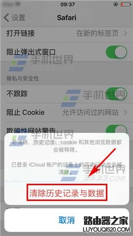 苹果iPhone6S清除浏览器缓存方法