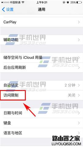 苹果iPhoneSE应用访问限制怎么设置