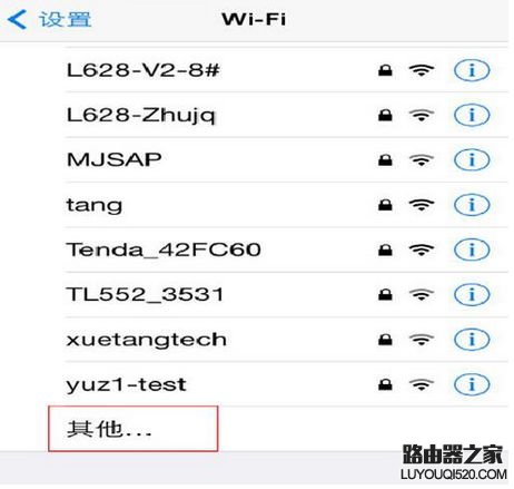 iPhone6怎么连隐藏wifi