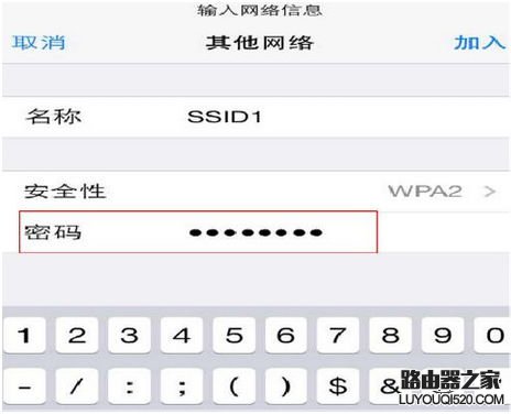 iPhone6怎么连隐藏wifi