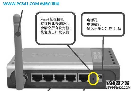 路由器重置方法二